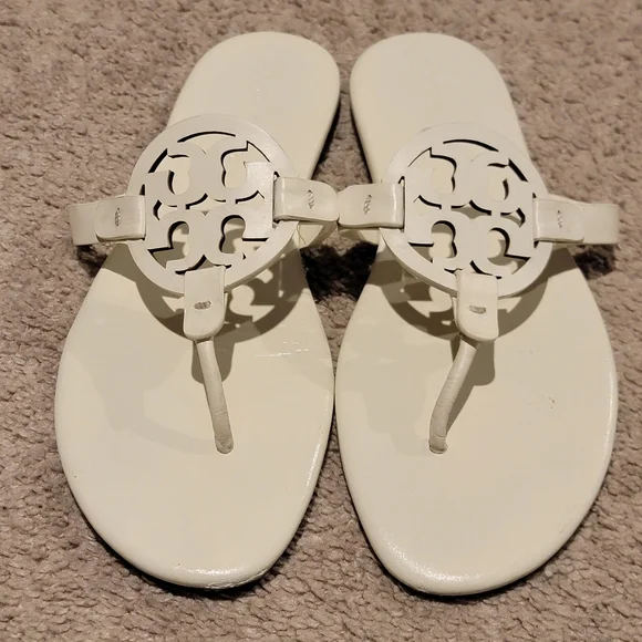 Tory Burch Miller Soft Sandal Ivory Size 11 - Picture 2 of 8